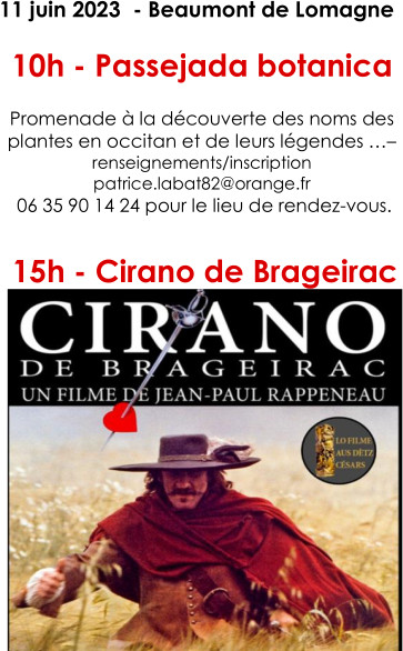 Total Festum – CYRANO DE BERGERAC en occitan e Passejada botanica