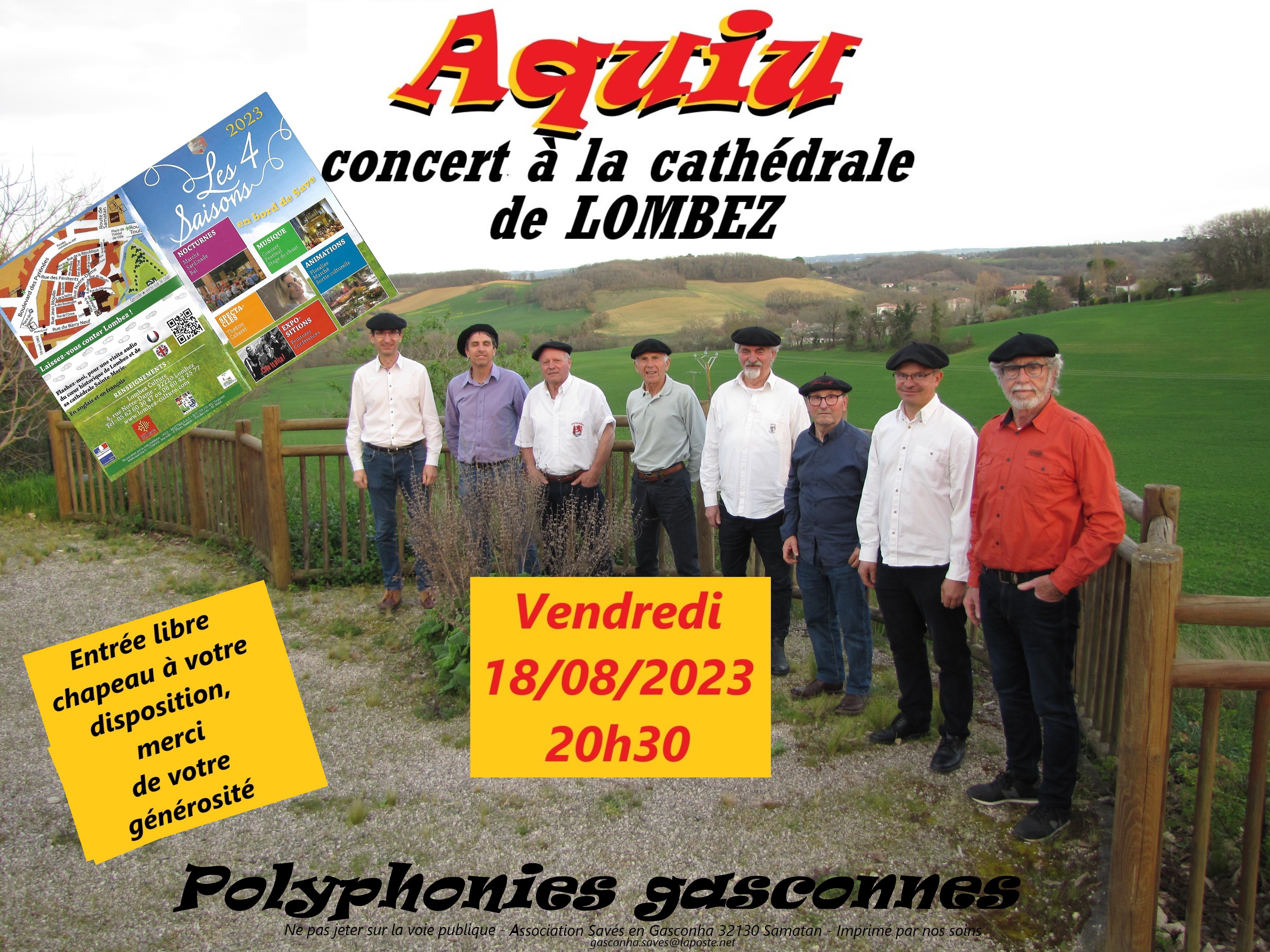 Concert Aqui (Polyphonies Gasconnes) à Lombez