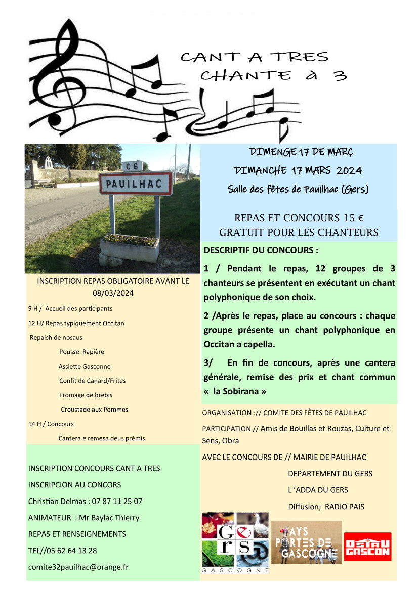 Cant a Tres – Concours de chant polyphonique occitan