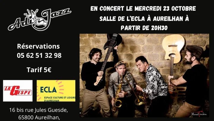 Concert du groupe ADIJAZZ à l’ECLA d’Aureilhan