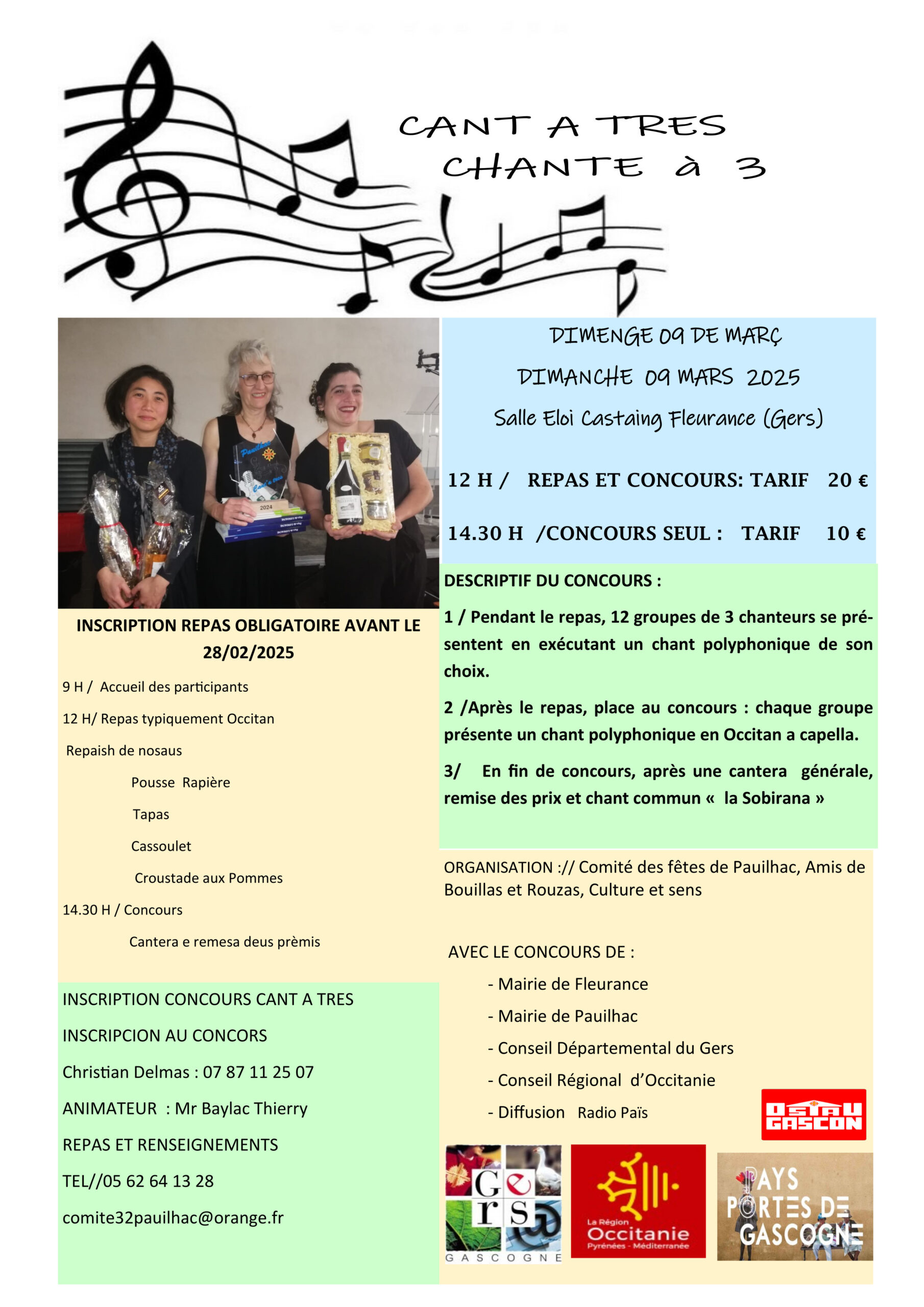 CANT A TRES – Concours de chant polyphonique occitan